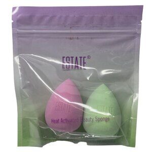 Estate Cosmetics Heat Activated Beauty Sponge Makeup Blender 2 Sponges